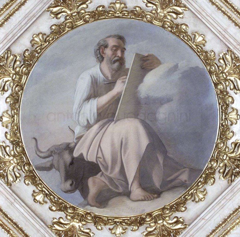 S. Luca ev.- 1862-63 - affresco - Cattedrale di S, Alessandro (BG)